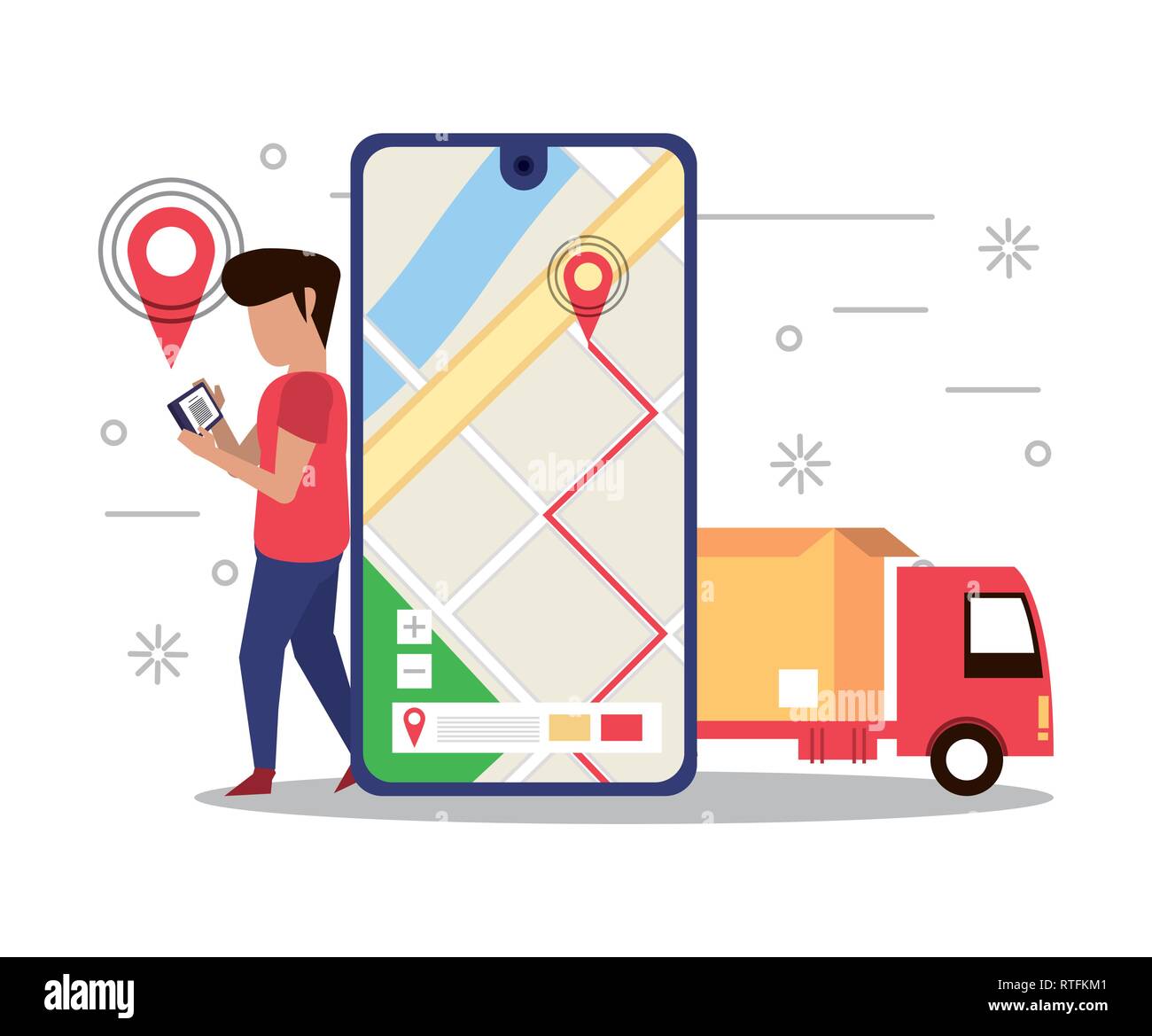 Logistic data tracking Stock Vector Images - Alamy