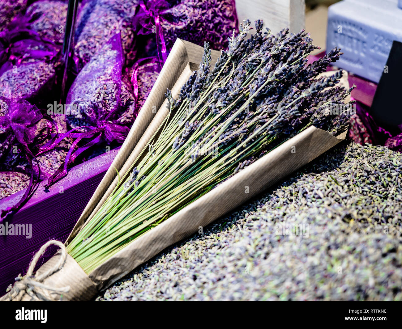 Lavender Purple Sachets And Dry Lavender Bouquet For Good Smell Dry Flower Purple Flower Relaxing Smell Stock Photo Alamy