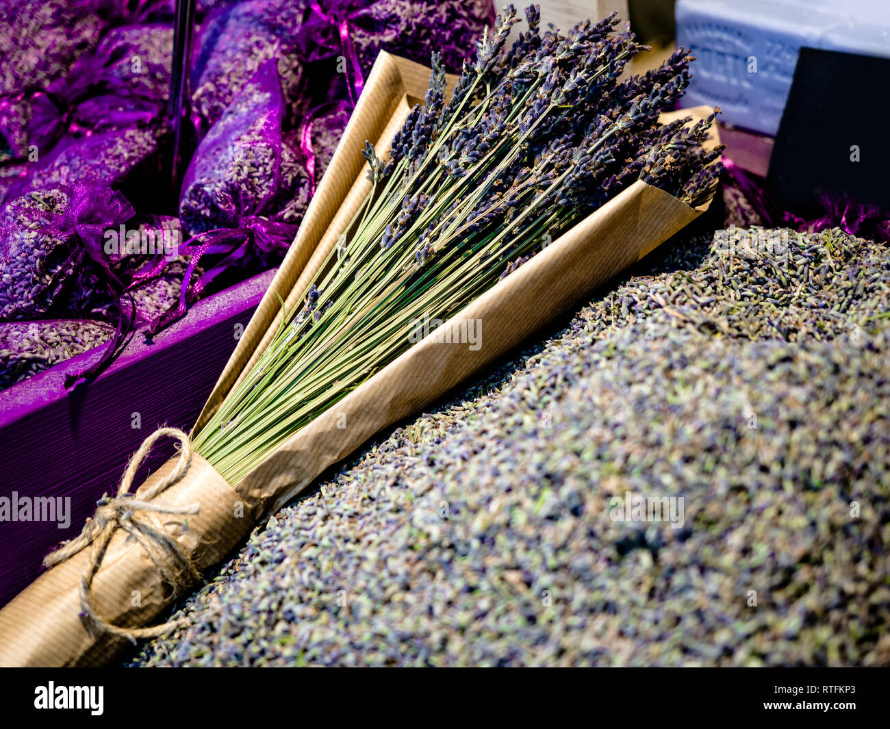 Lavender purple sachets and dry Lavender bouquet for good smell, dry
