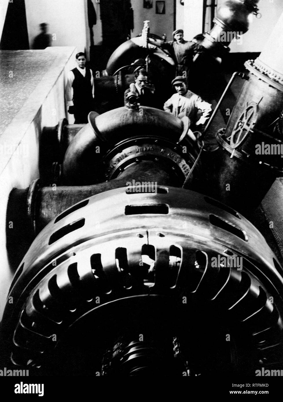 italy, verona, hydroelectric turbines, 1920-30 Stock Photo