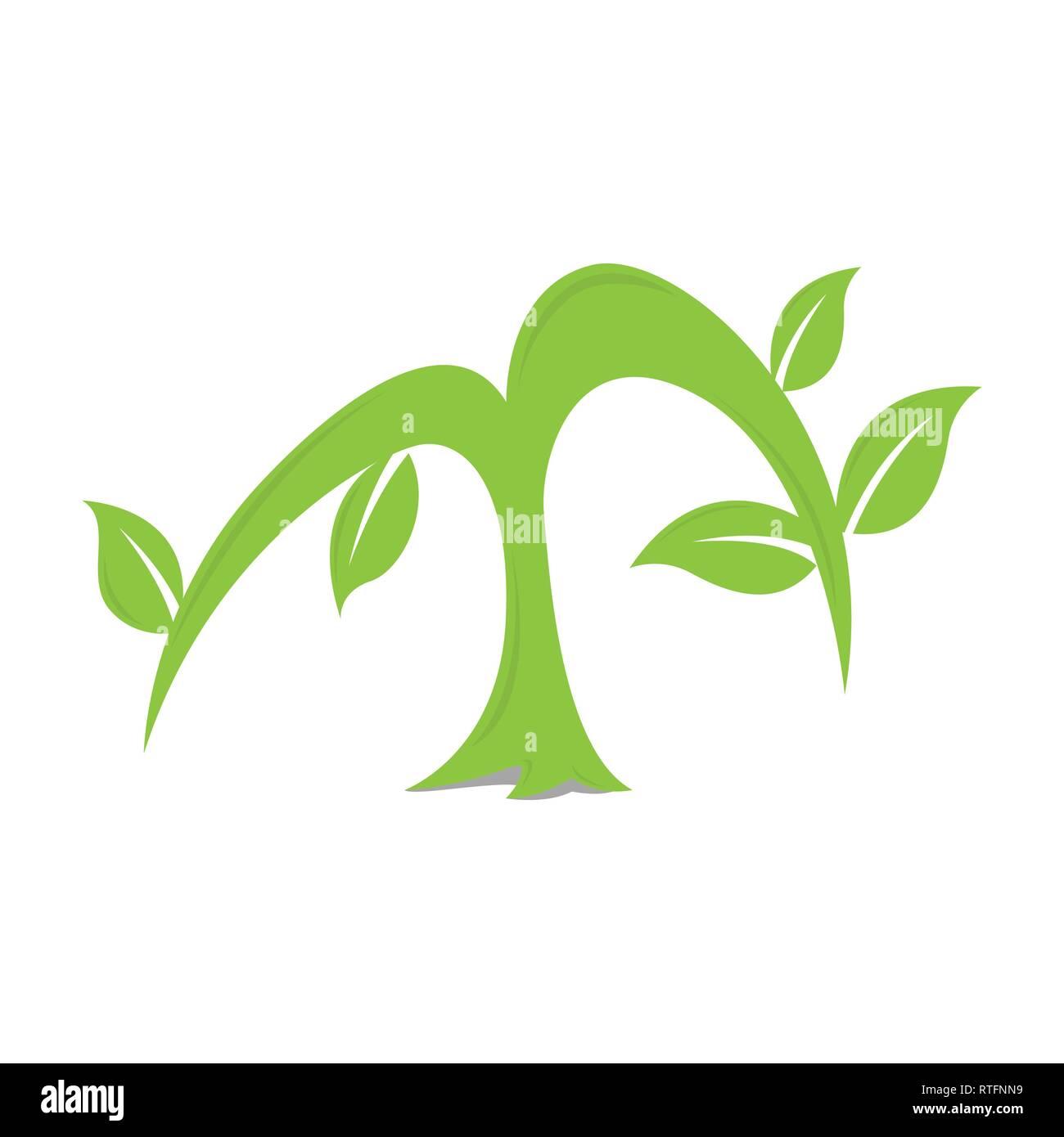 M letter ecology nature element vector icon Lettering icon vector
