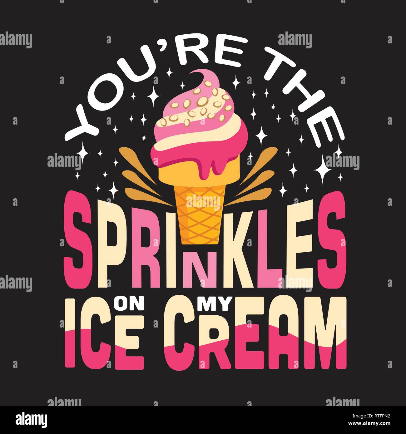 Ice Cream Quote and saying good for print Stock Vector Image & Art Alamy
