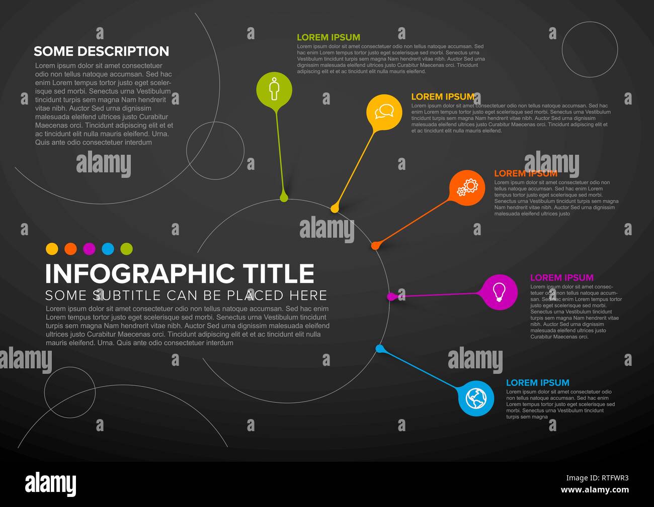 Vector multipurpose Infographic template made from lines and icons ...