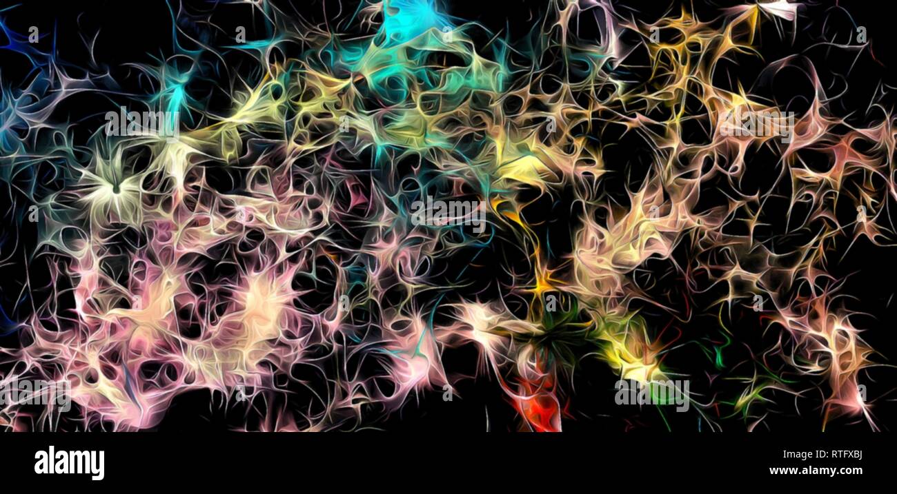 Abstract electrifying lines, smoky fractal pattern, digital ...