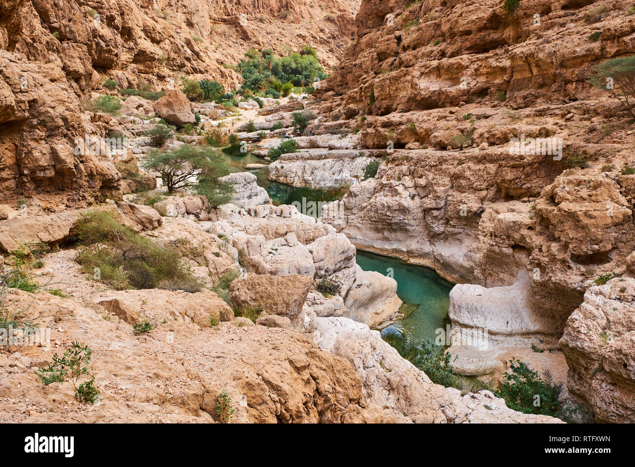 Sultanat of Oman, governorate of Ash Sharqiyah, Wadi ash Shab Stock Photo