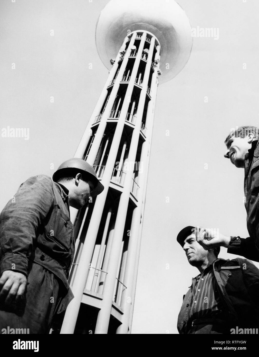 20th century water tower Black and White Stock Photos & Images Alamy