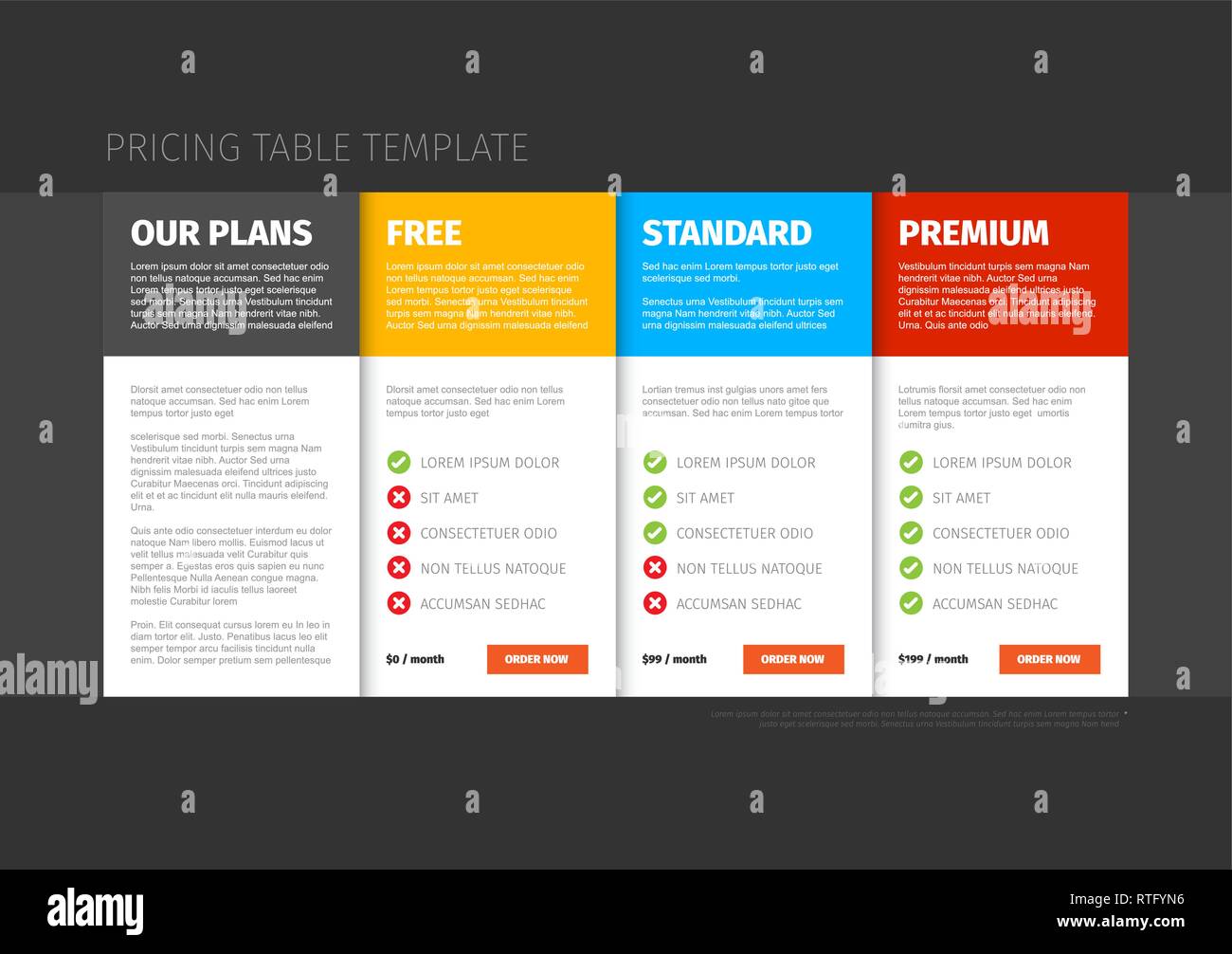 Product service versions comparison hi-res stock photography and images ...