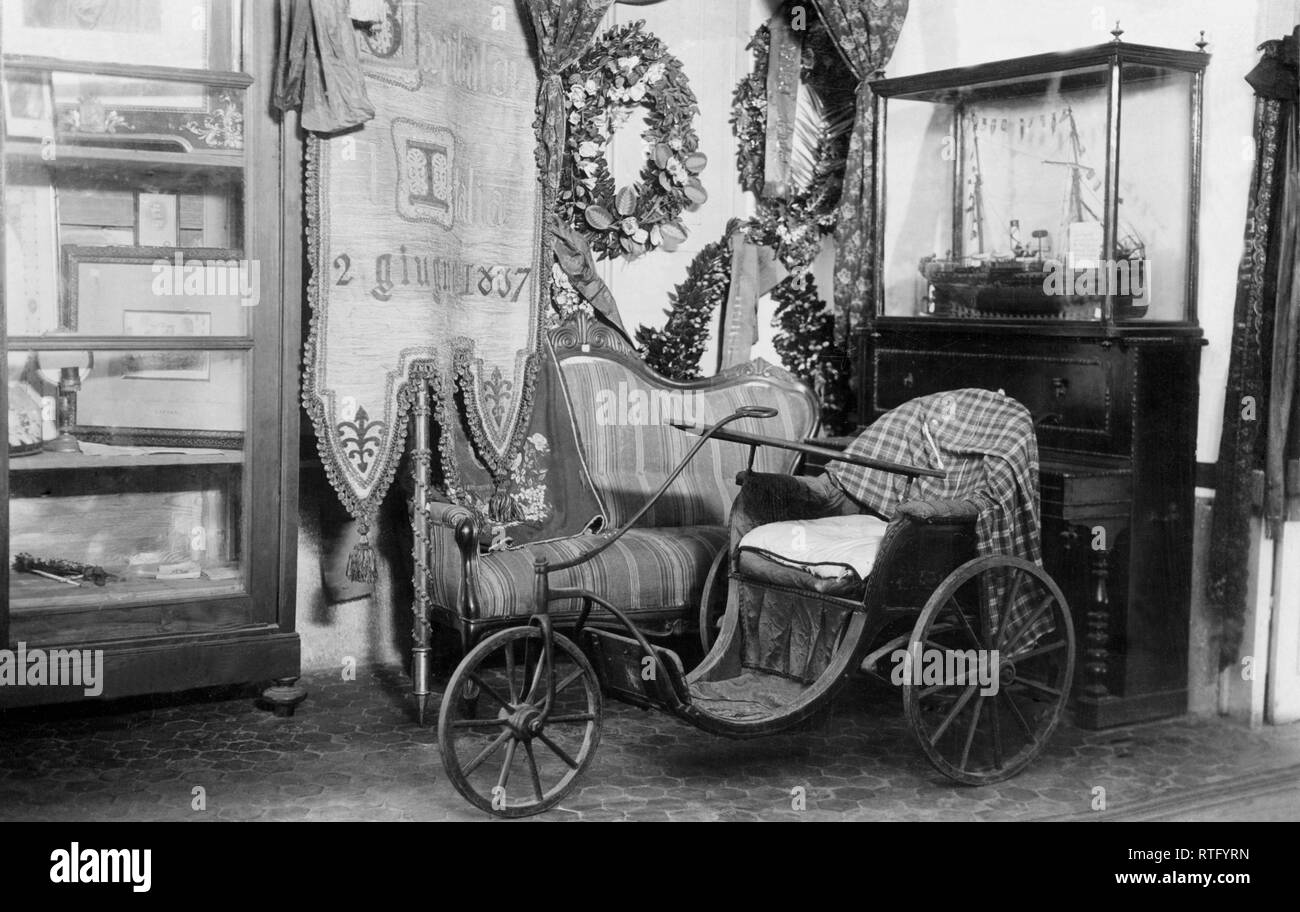 italy, sardegna, caprera, the house of giuseppe garibaldi, wheelchair ...