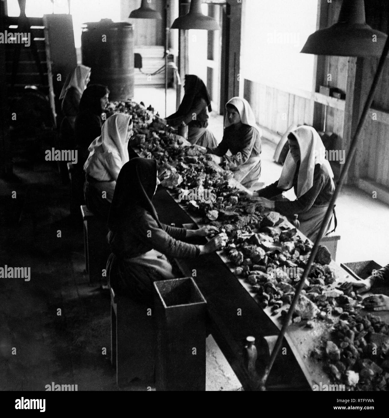 mining, montevecchio, italy 1965 Stock Photo