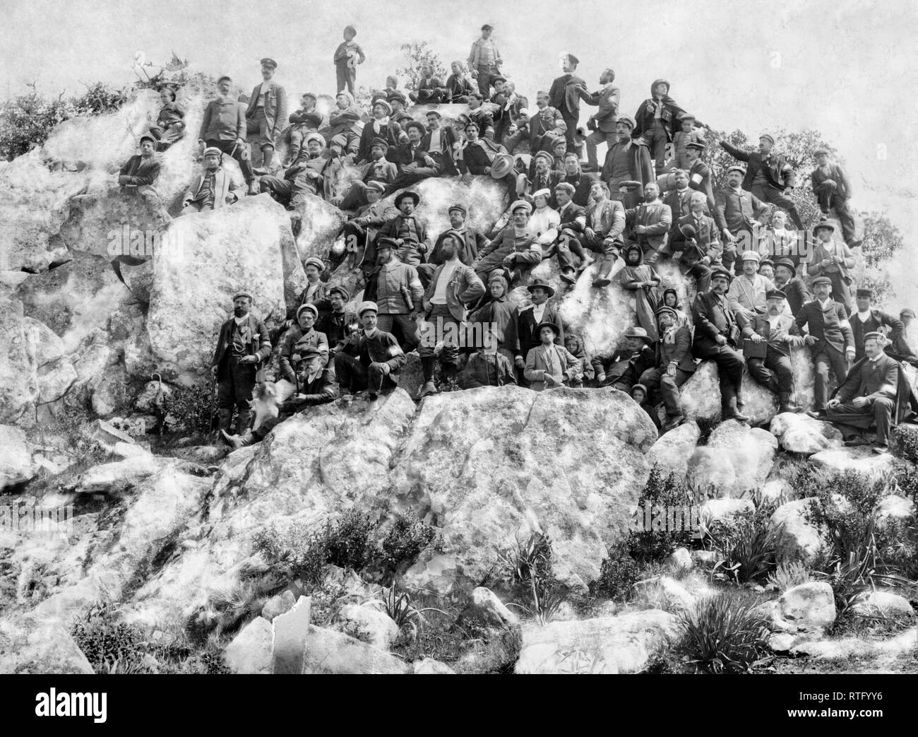 meeting in sardinia of the members of the tci, 1901 Stock Photo