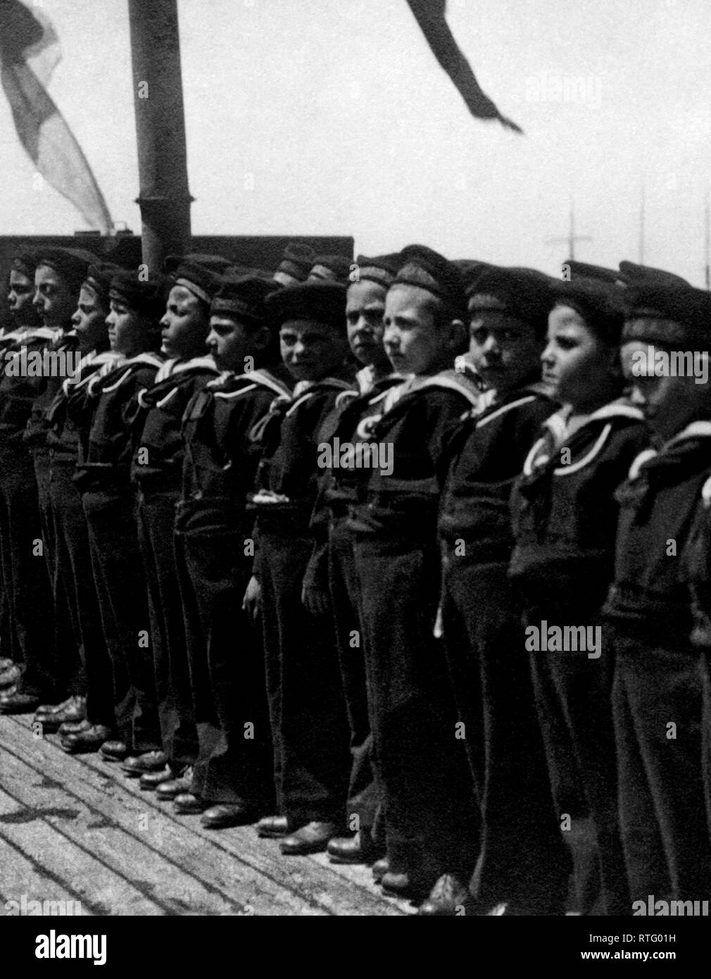 Italy, Sardinia, Cagliari, young sailors, 1921 Stock Photo
