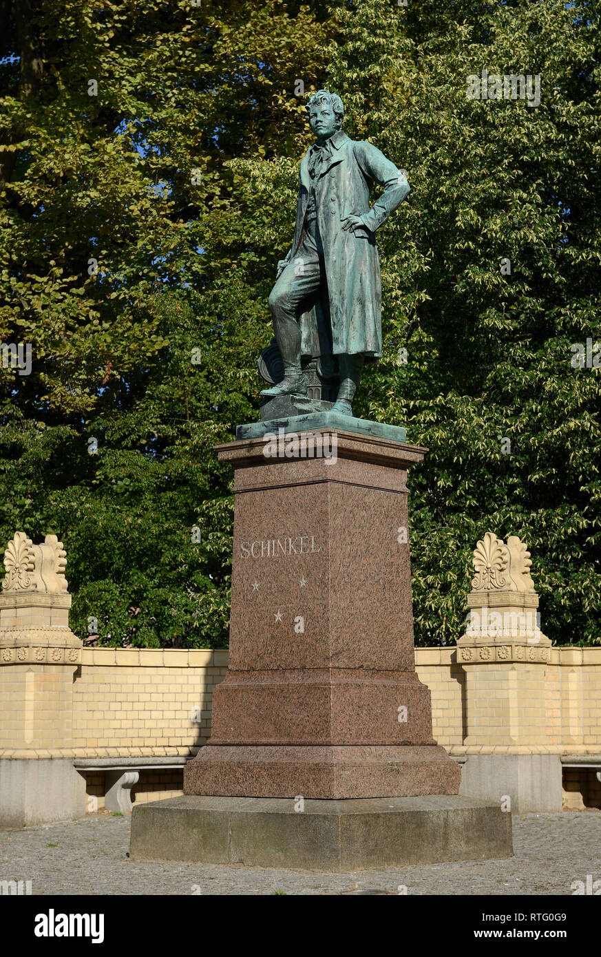 Monument of Friedrich Karl Schinkel, Neuruppin, Brandenburg, Germany, Europe Stock Photo