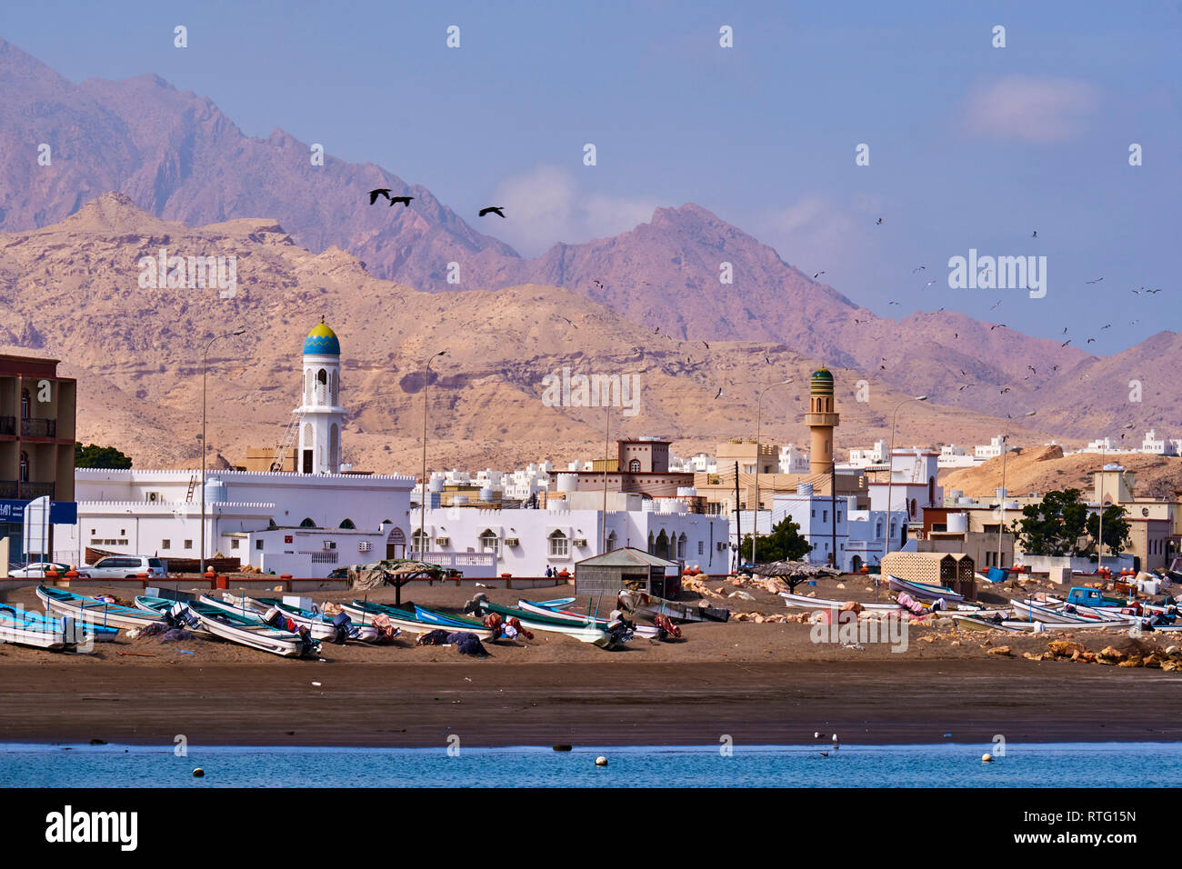 Sultanat of Oman, Gulf of Oman, Mascat, Quriyat District, Quriyat, a fishing village Stock Photo