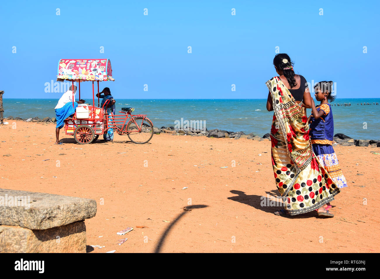 Ice Cream carts,Pondicherry, Puducherry, Tamil Nadu, India Stock Photo ...