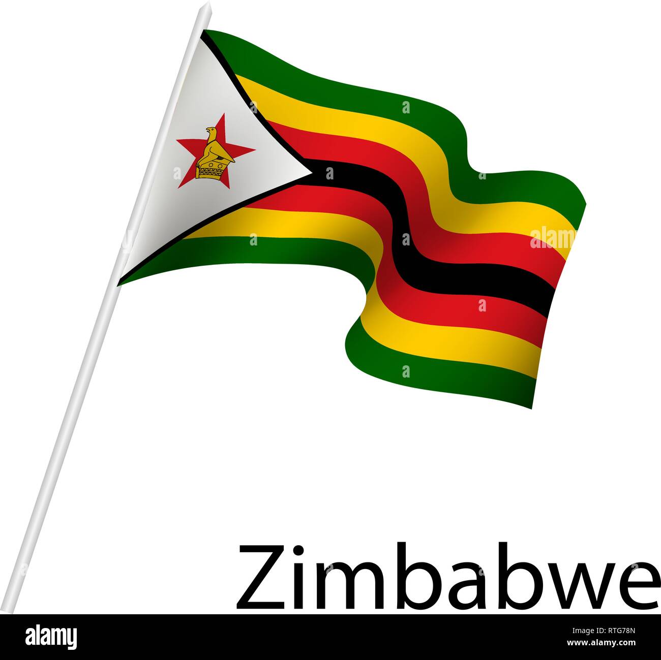 Zimbabwe Independence Day Background. Creative concept for banners, posters and print. Vector illustration Stock Vector