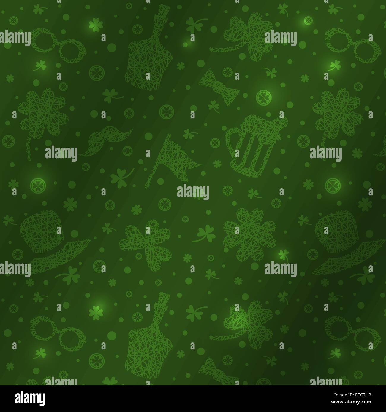 St Patricks Day greeting card background. Vector illustration. Stock Vector