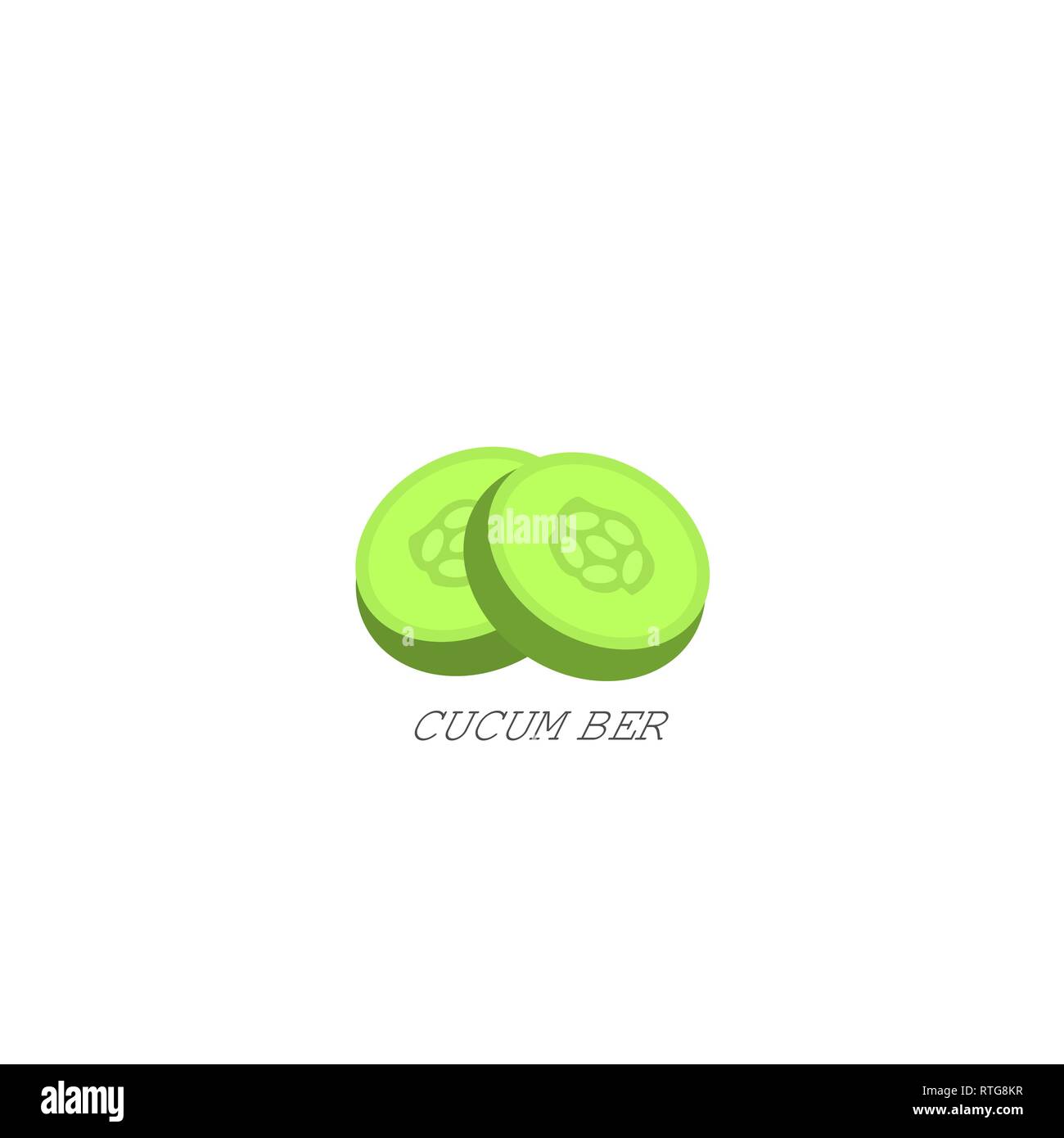 Cucumber. Juicy cucumbers icon closeup isolated on white background ...