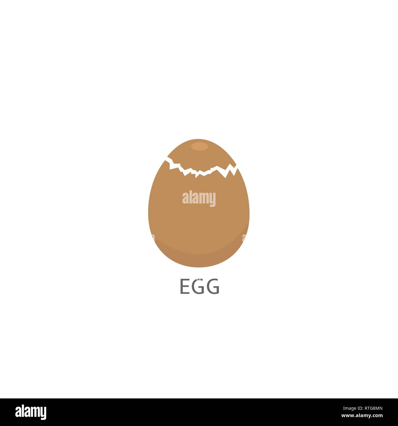 Egg. Broken egg isolated over white background Vector illustration Stock Vector