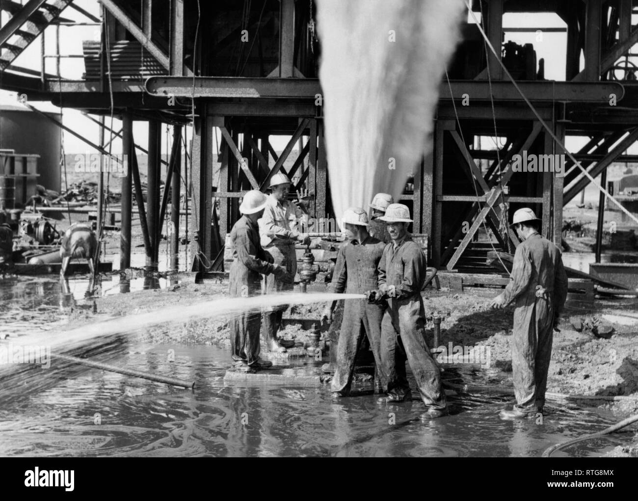 oil well, qum 1957 Stock Photo