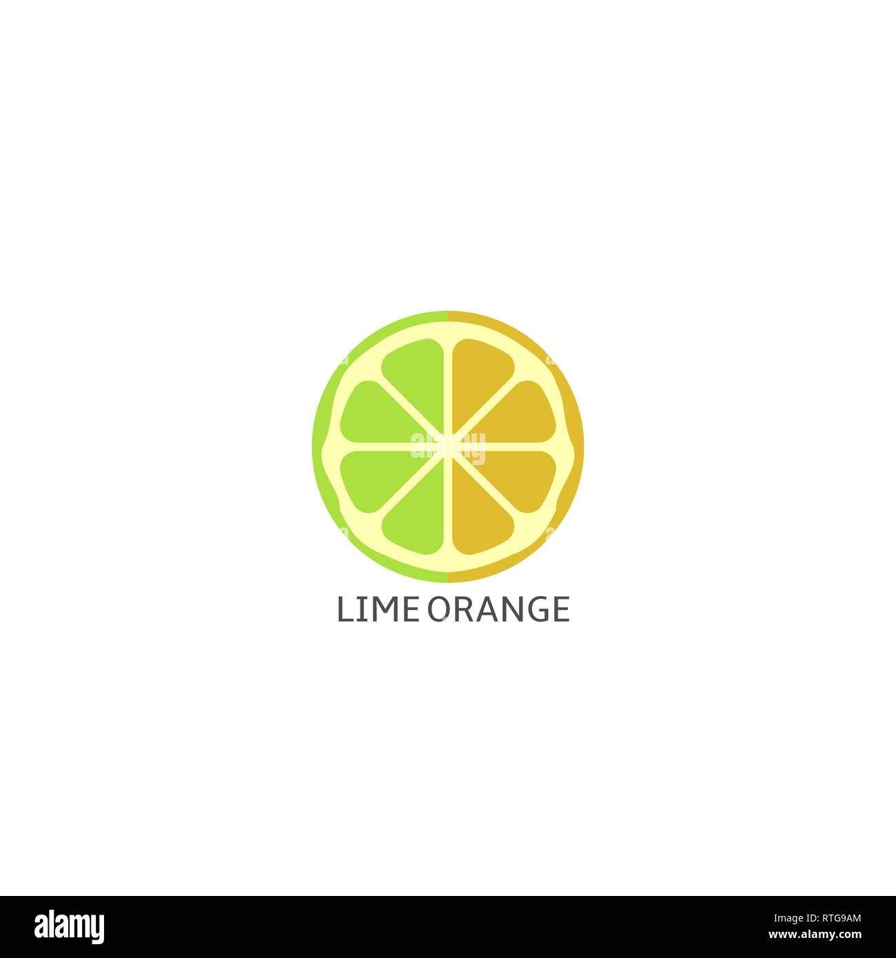 Lime orange fruits icon isolated over white background Vector illustration Stock Vector