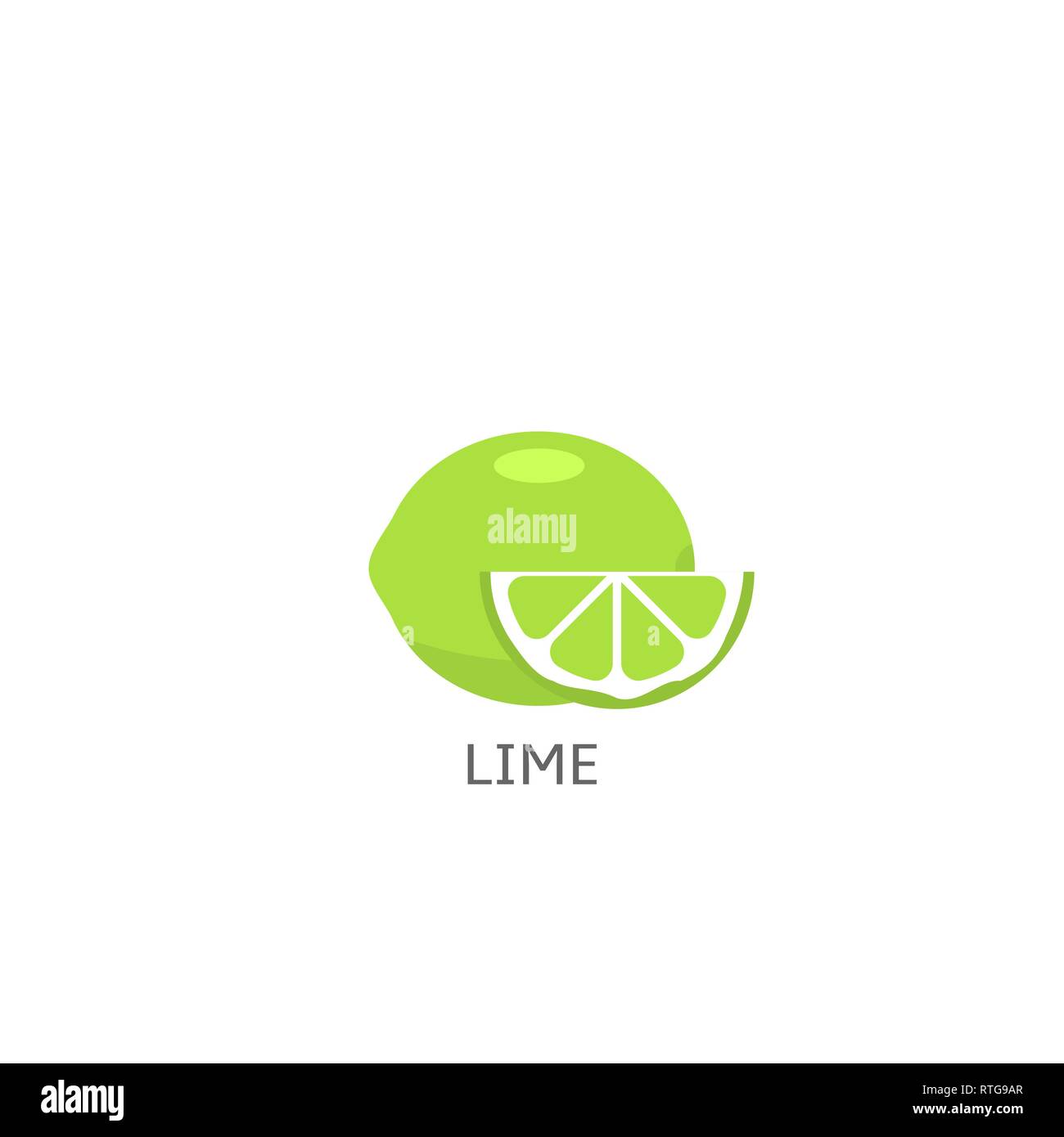Lime fruit icon isolated over white background Vector illustration Stock Vector