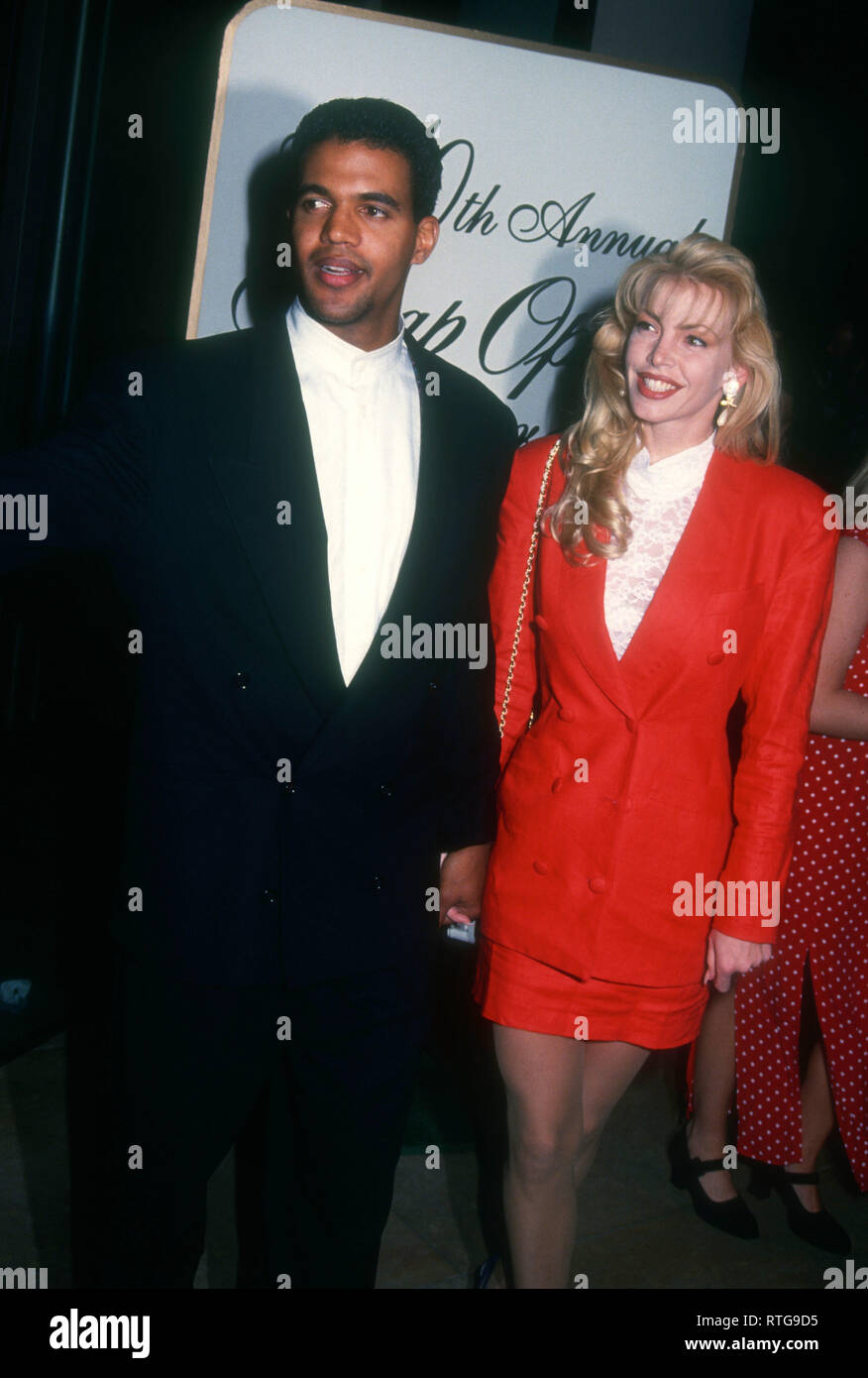 BEVERLY HILLS CA FEBRUARY 4 Actor Kristoff St John And Date Beverly Hills Ca February 4 Actor Kristoff St John And Date Lorelei Leslie Attend The 10th Annual Soap Opera Digest Awards On February 4 1994 At Beverly Hilton Hotel In Beverly Hills California Photo By Barry Kingalamy Stock Photo RTG9D5