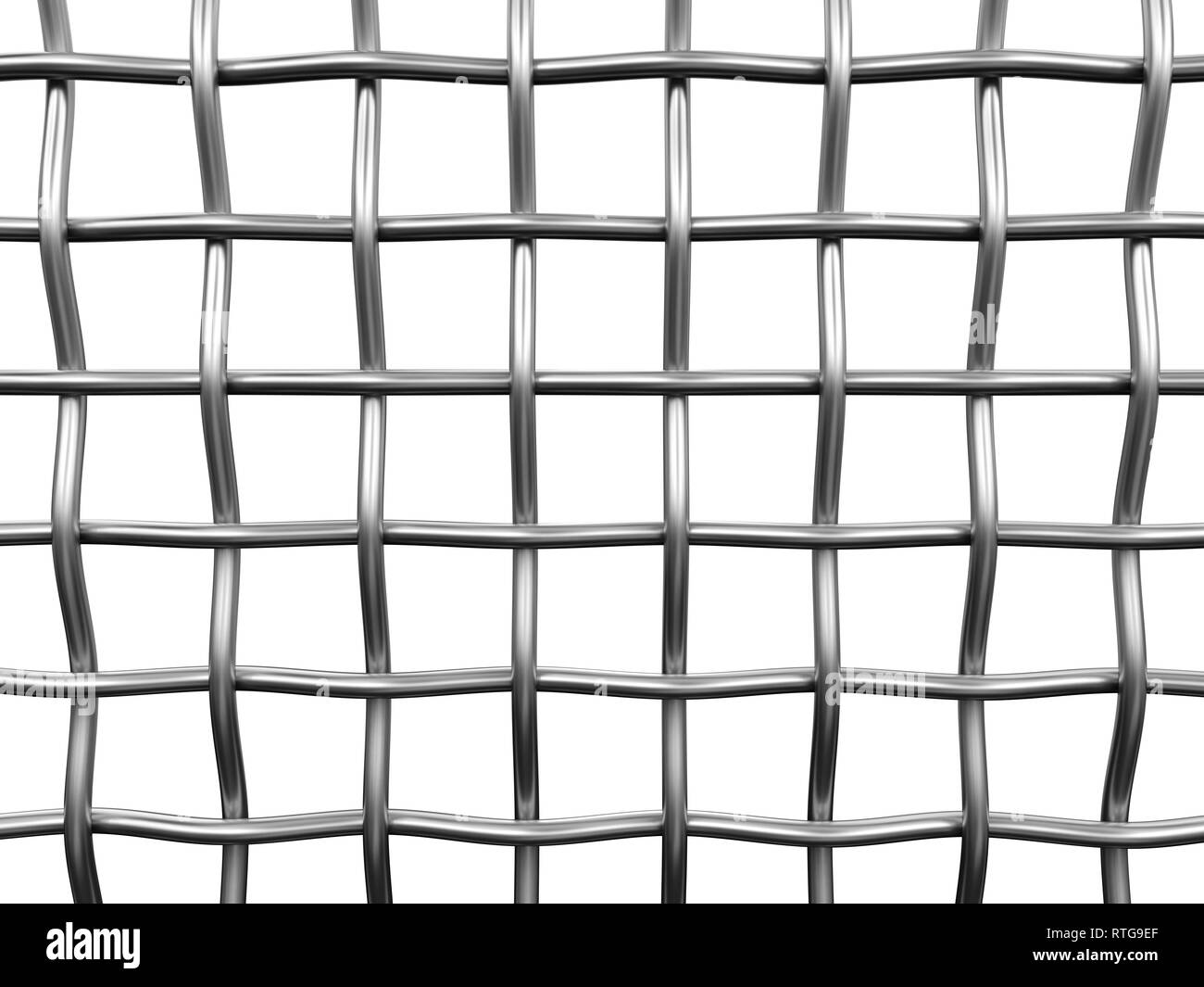 Wire fence. Image with clipping path Stock Photo