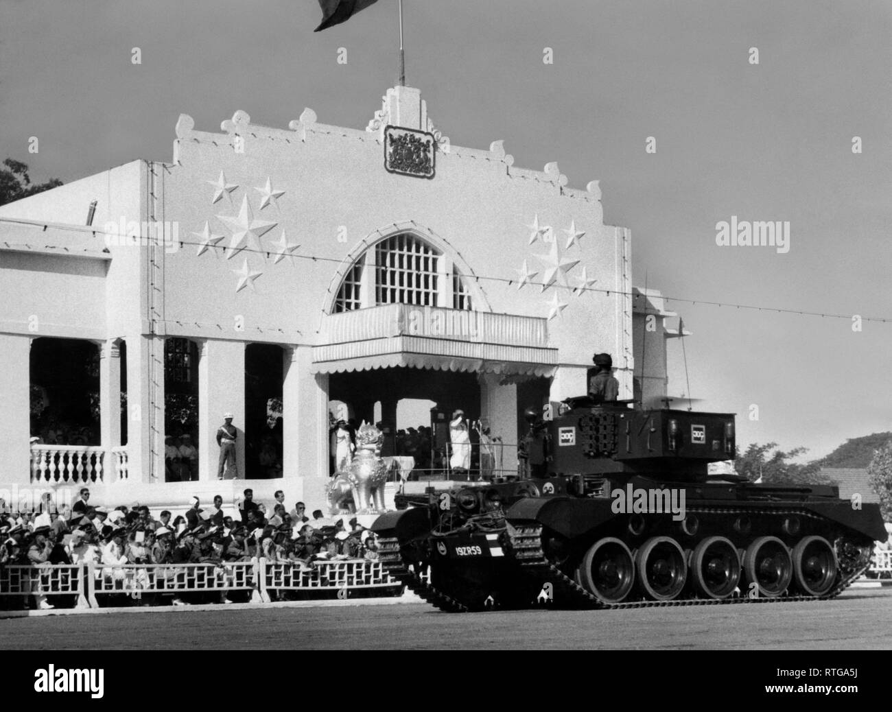 asia, burma, military parade in Burma, 1960 Stock Photo