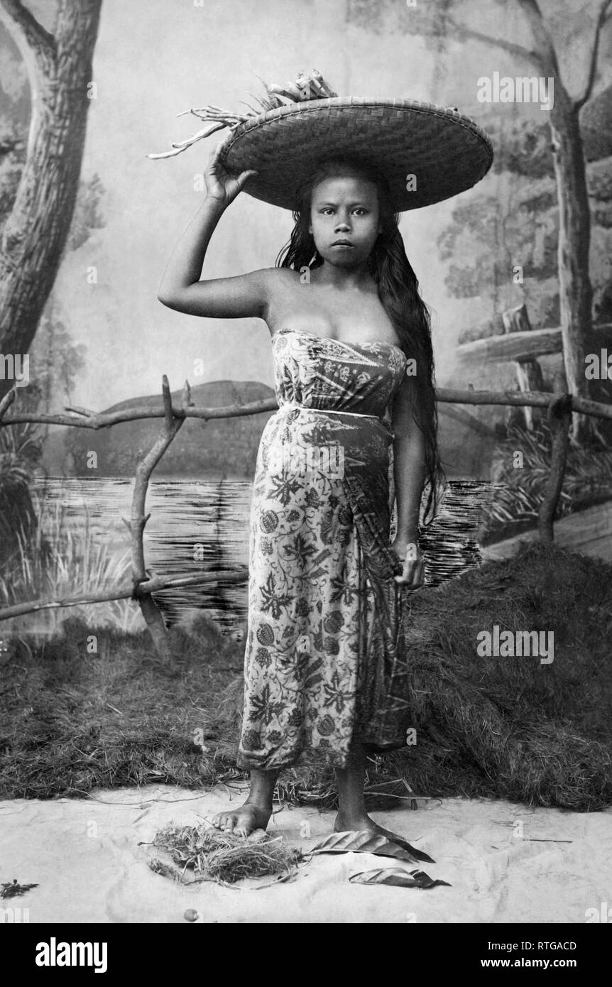Javanese woman, 1920-30 Stock Photo