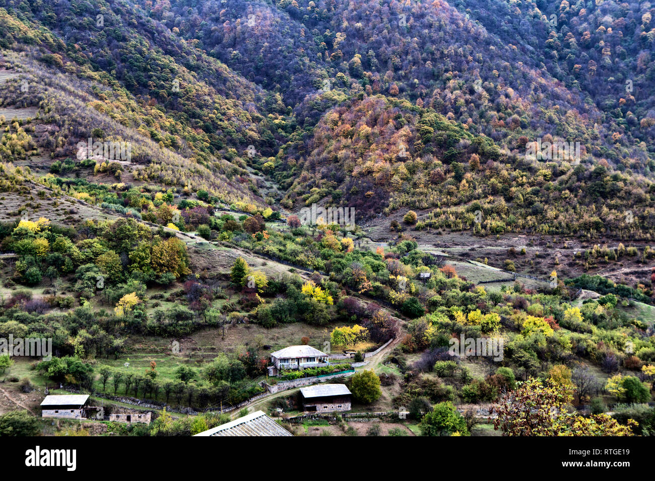 Mountain valley landscape, Haghpath, Lori province, Armenia Stock Photo
