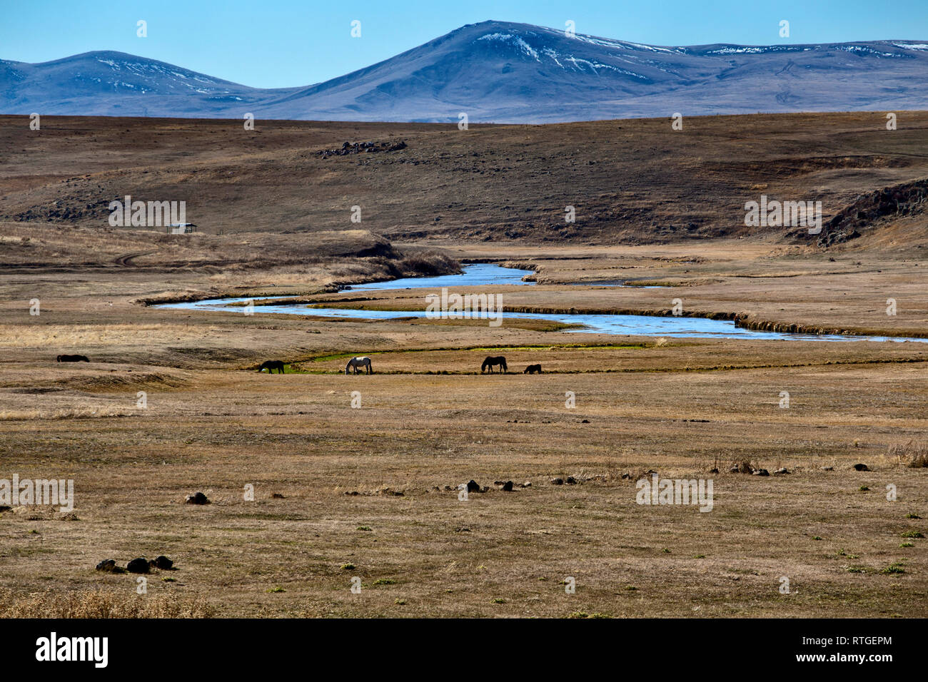 Mountain valley landscape, Martuni, Gegharkunik province, Armenia Stock Photo