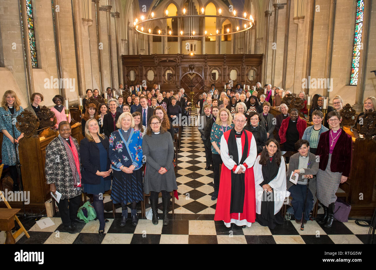 Archbishop Of Canterbury Justin Welby And Members Of The Congregation