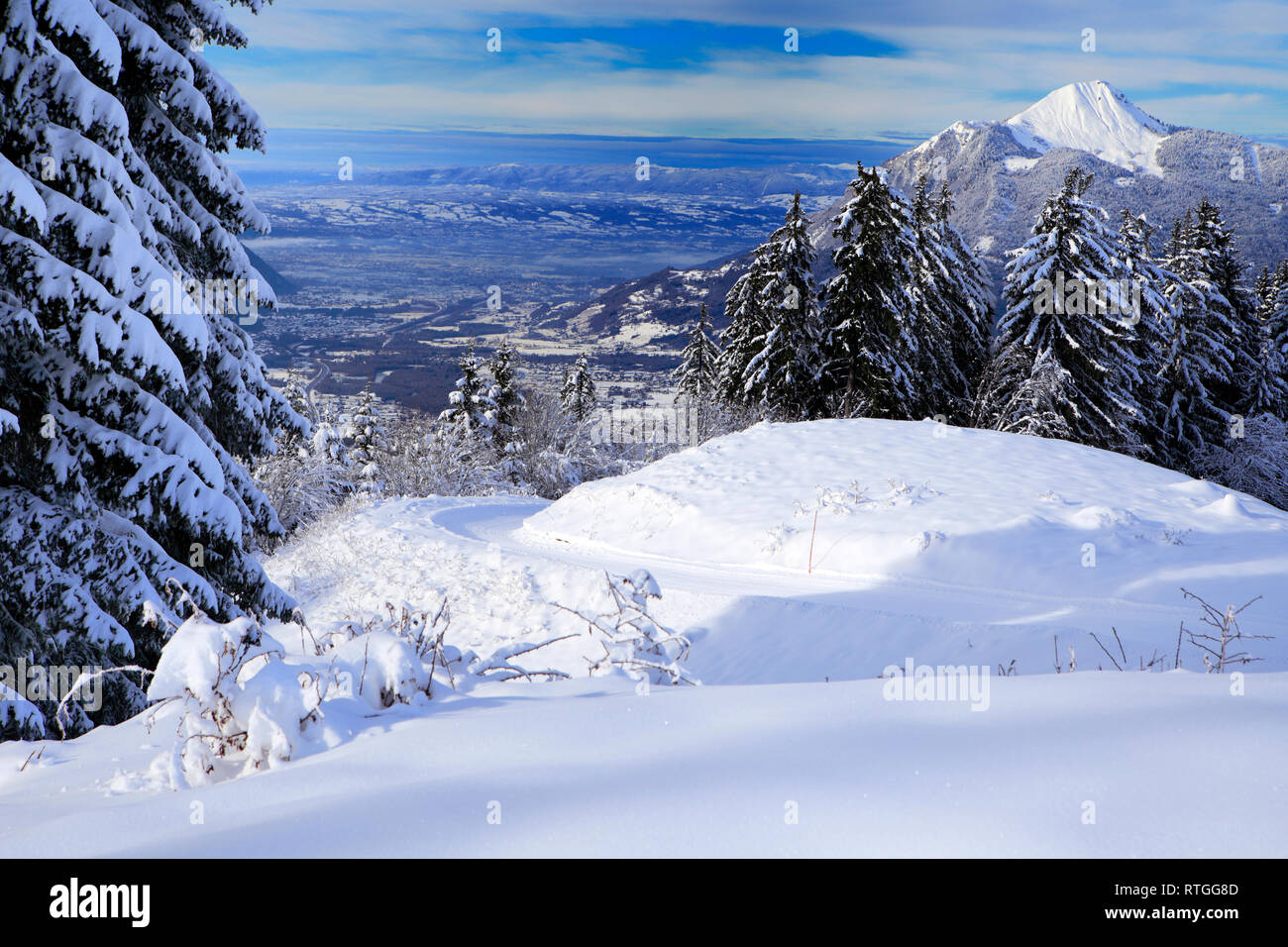 Plateau d'Agy, Saint-Sigismond, Haute-Savoie, France Stock Photo