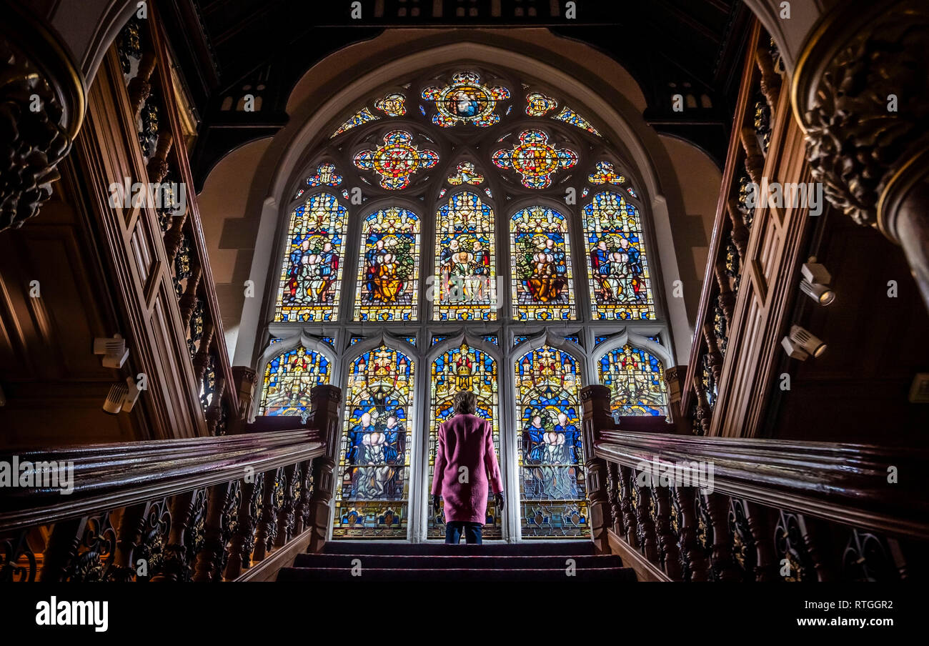 A member of the public stands in front the newly restored Butterfield ...