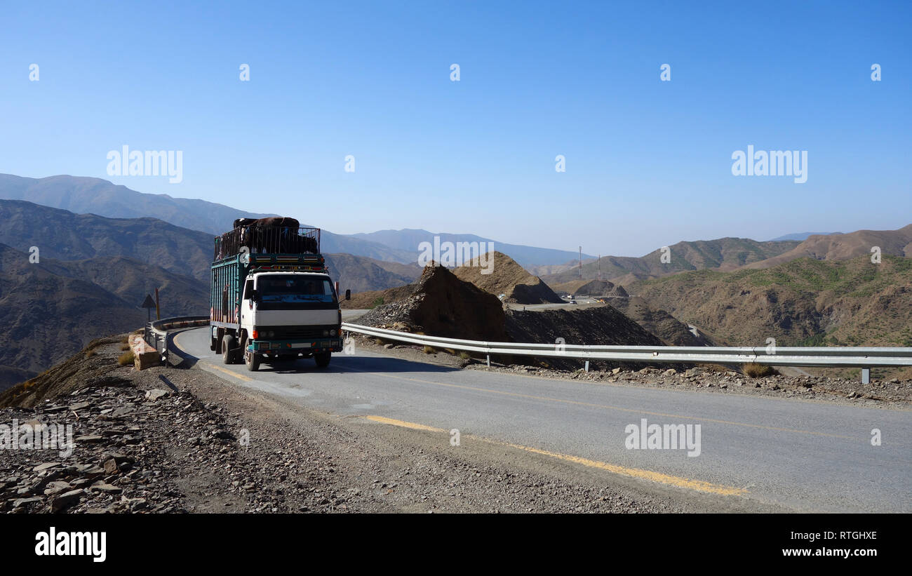 Morocco, Roads in the desert, Atlas Stock Photo