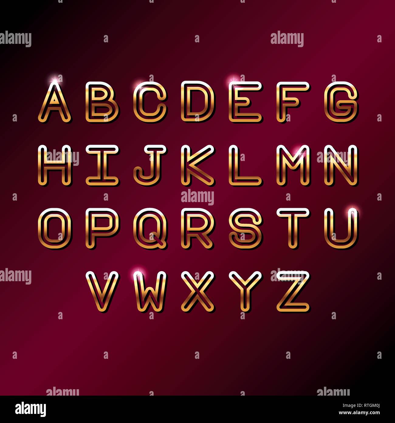 GOLD VIP letters alpahabet Stock Vector Image & Art - Alamy