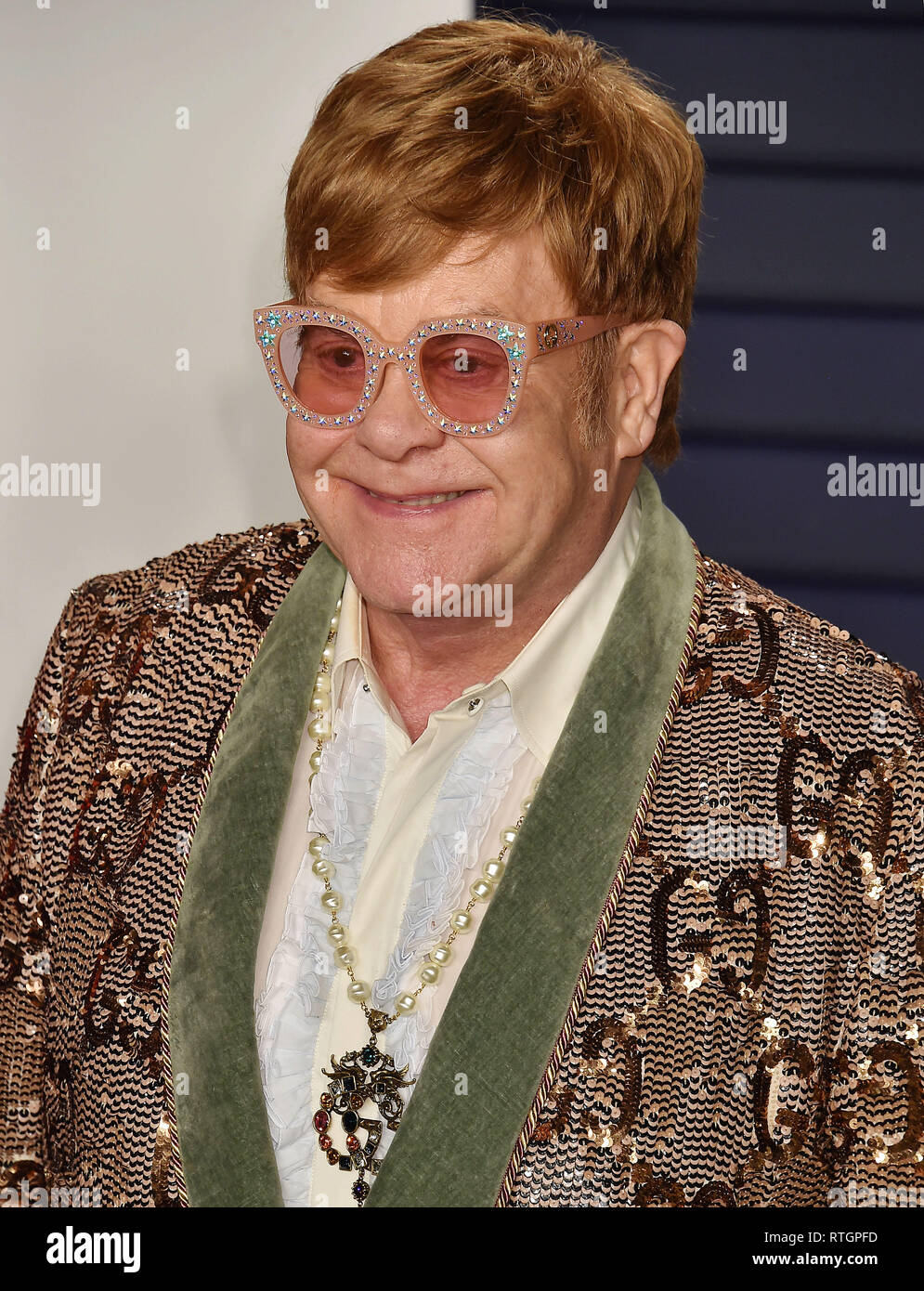 BEVERLY HILLS, CA FEBRUARY 24 Elton John attends the 2019 Vanity
