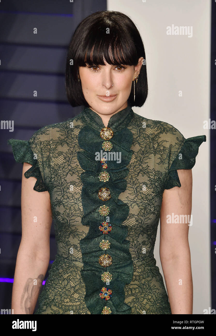 BEVERLY HILLS, CA FEBRUARY 24 Rumer Willis attends the 2019 Vanity