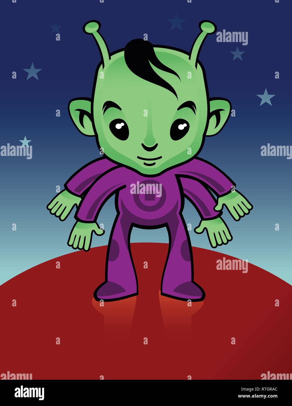Alien Cartoon Stock Vector