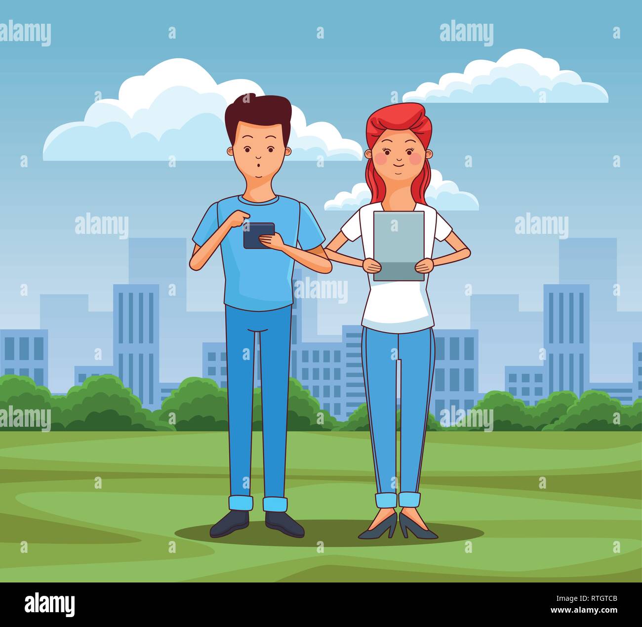 Group teenagers using together computer hi-res stock photography and ...
