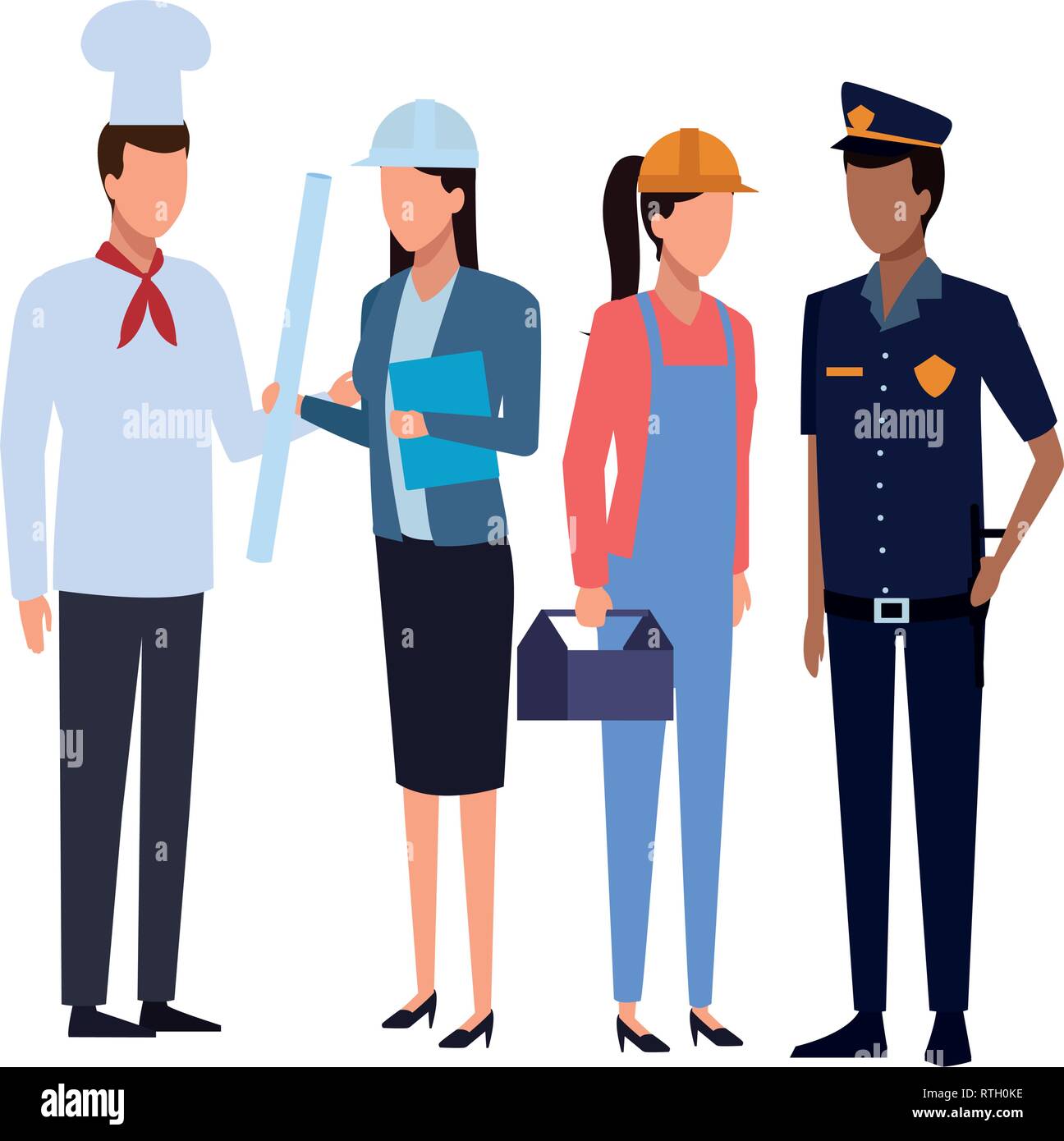 Jobs and professions avatar Stock Vector Image & Art - Alamy