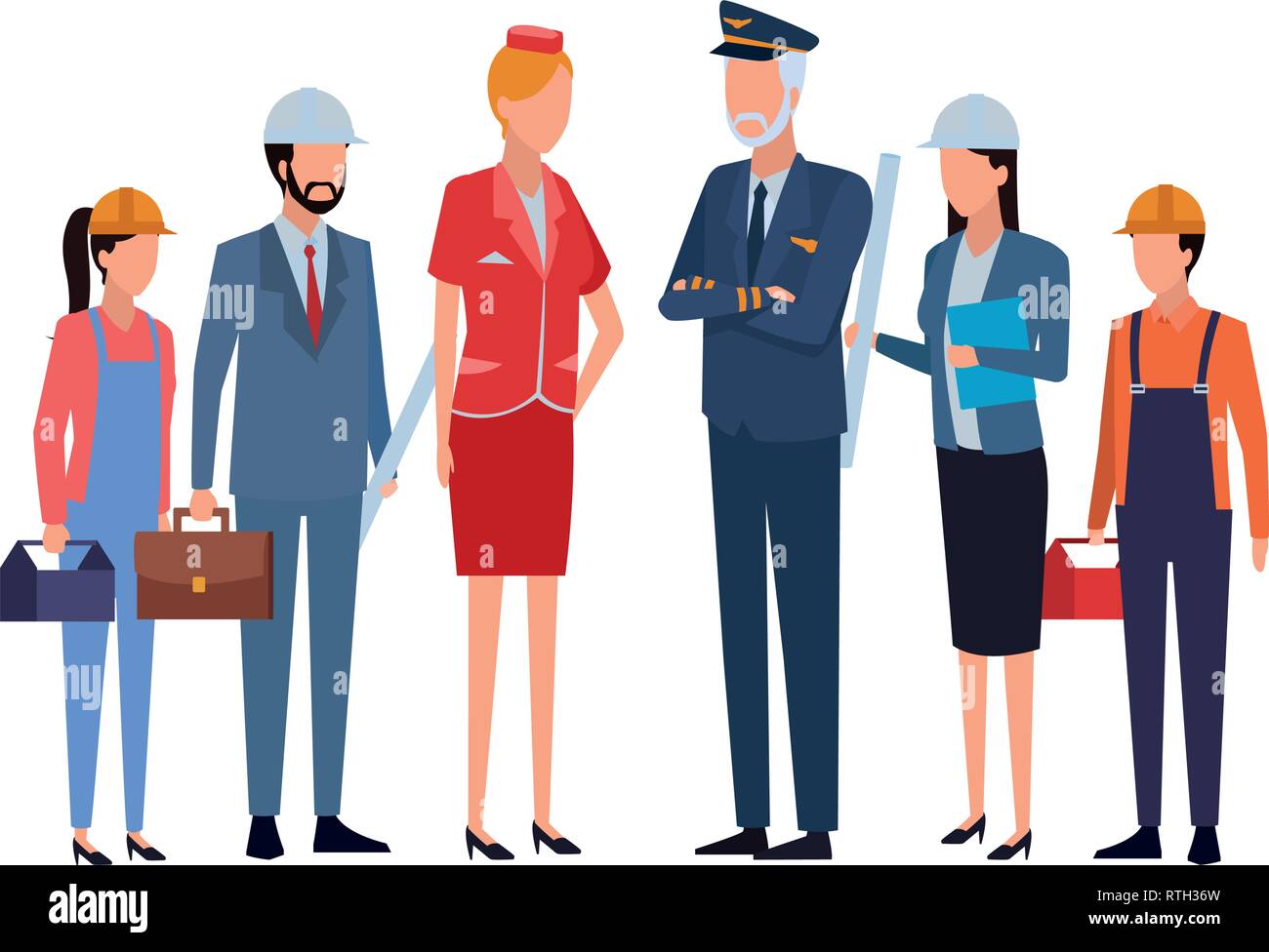 Jobs and professions avatar Stock Vector Image & Art - Alamy