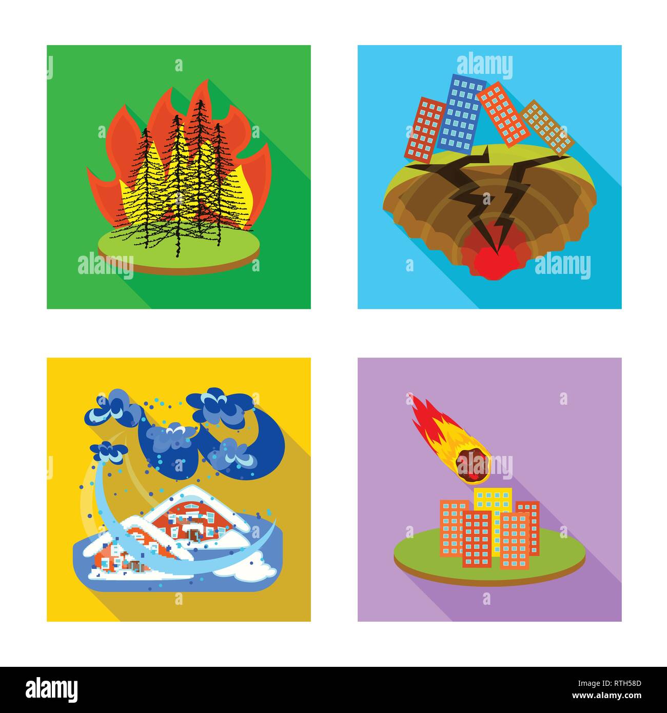 Snow collapse tree Stock Vector Images - Alamy