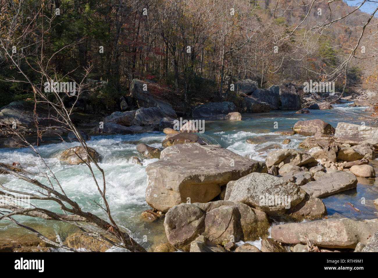Outdoor photos of creek and trail of Soddy Daisy Tennessee Stock Photo