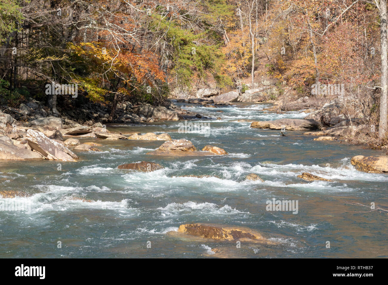 Outdoor photos of creek and trail of Soddy Daisy Tennessee Stock Photo