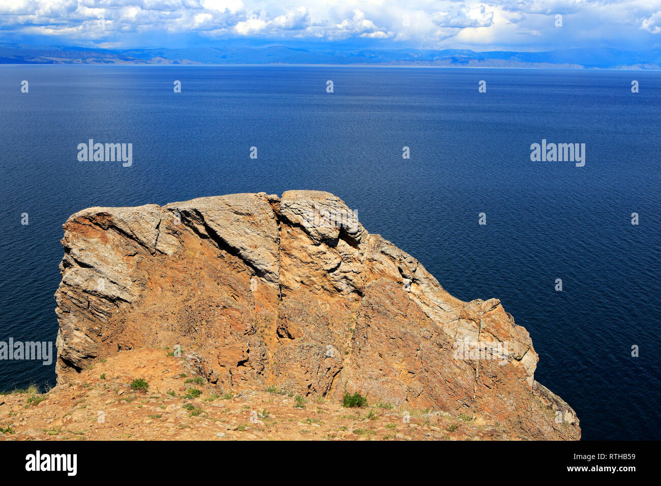 Olkhon island, Khoboy cape, Baikal lake, Russia Stock Photo