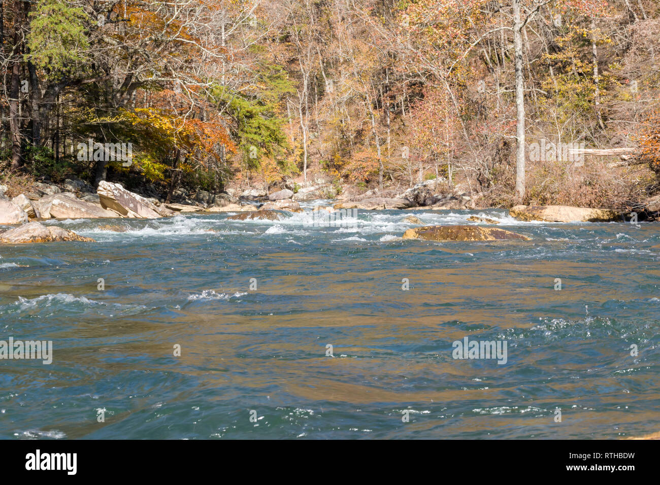 Outdoor photos of creek and trail of Soddy Daisy Tennessee Stock Photo