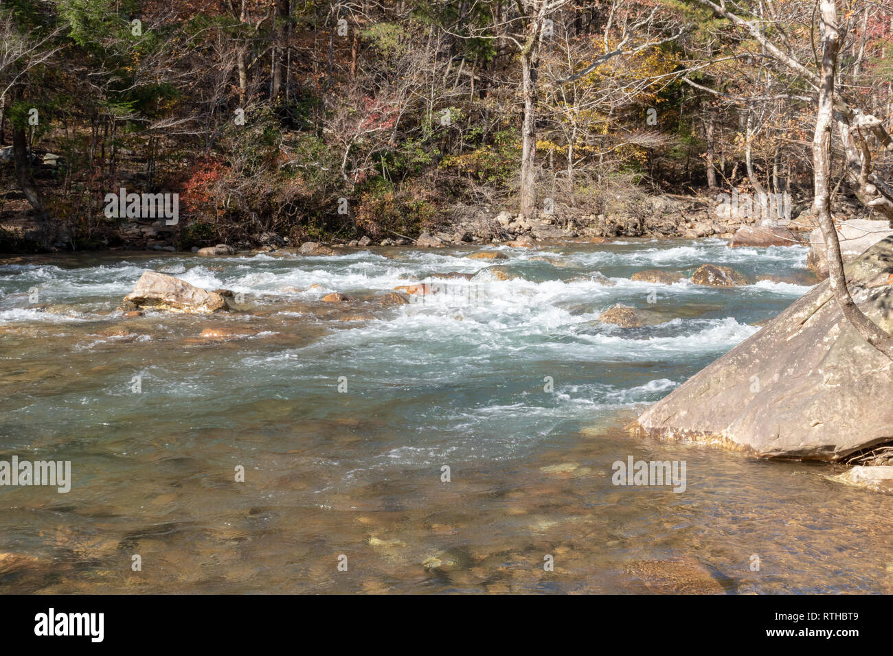 Outdoor photos of creek and trail of Soddy Daisy Tennessee Stock Photo