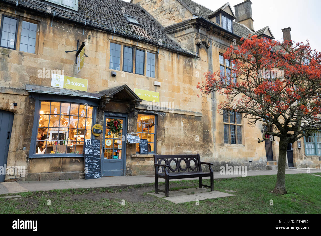 Tokes deli along Chipping Campden High Street, Chipping Campden