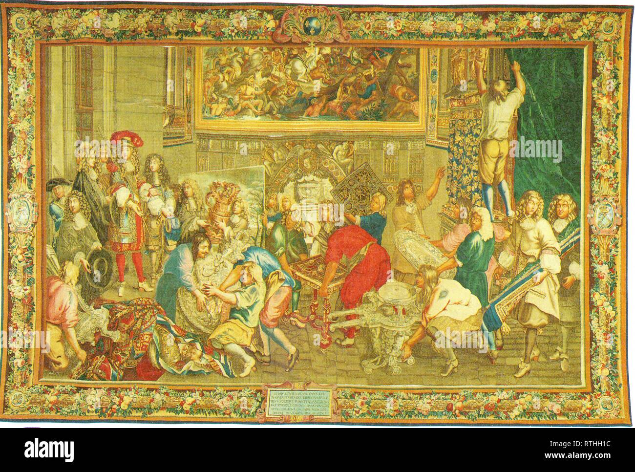 LA VISITE DU ROI AUX GOBELINS. Stock Photo